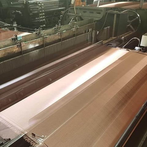 Heavy Duty Pure Copper Mesh Sheet 9.8 By 9.8 Inch 200 Mesh Dense Filter Screen on weaving machine for crafts and DIY.