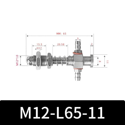 Big Head M12 Pneumatic Vacuum Sucker Cup With Rubber Silicone Industrial Fixture Mount For Heavy Duty Gripping And Automation Tasks showing dimensions and valve details.