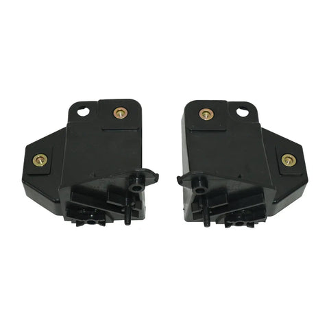 Solid Build Headlight Bracket Retainer Supports For Tesla Model S 2016 Through 2020 black plastic pair front lamp support brackets