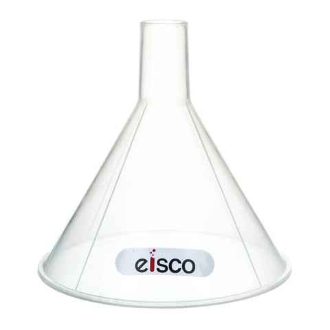 Powder Funnel 6 Inch Diameter No Spill Transfer For Lab Classroom And Home Chem Set Polypropylene With Parallel Stem Acid And Alkali Resistant Heat Tolerant Pro Grade Industrial Quality clear lab funnel with wide mouth