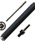 Seven Eighths Inch Dry And Wet Multipurpose Core Bit For Masonry Concrete And Natural Stone With SDS Plus Adapter And Pilot Collar Six Inch Drilling Depth Five Eighths Inch Eleven TPI Arbor, showing components