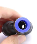 Top Tier 5 Pcs Y Shape Pneumatic Tube Connector Tee Union Push In Fitting Kit For Air Pipe Joint 10Mm OD Drip Irrigation System Quick Connect black nylon Y connector in hand, 10mm OD