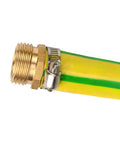 2 Pack 3/4 Inch Brass Garden Hose Connector Repair Kit With Clamps, Hose Mender End Fittings, Male And Female Quick Connects For Leak-Proof, Heavy-Duty Brass Construction, Easy To Install on hose end