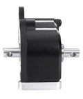 Side view of Ultralight Portal LCG Transmission Gearbox With Slipper Pad For One Tenth Scale Cheater Rigs in black aluminum case
