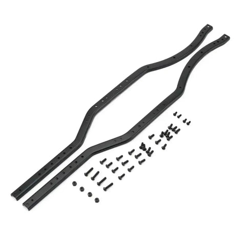Metal Side Frame Kit For SCX10 II 90046 90047 Chassis Upgrade Black Alloy Girder Beams For RC Crawler with screws set