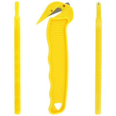 Disposable Film Cutter With Sharp Steel Blade And Safe Hidden Blade Design For Easy Cutting Of Shrink Wrap Stretch Wrap Tape