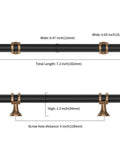 10 Pack Heavy Duty Cabinet Pulls Featuring A Knockout Champagne Bronze And Matte Black Finish With Five Inch Center Spacing For Easy Drawer Swaps And Dead Simple Installation dimensions showing length and hole spacing