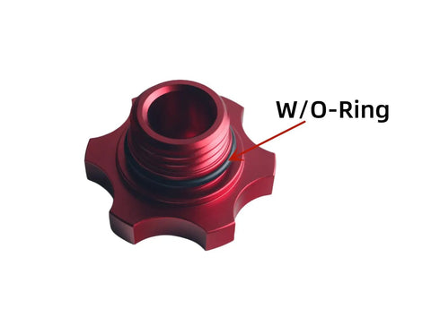 Aluminum Engine Oil Filler Cap With O Ring Replacement For Chrysler Dodge Jeep Ram Mitsubishi Mini 1993 2020 Easy Install Direct Fit Red Finish