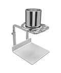 Top Shelf Paperless Coffee Dripper With Stand, Heavy Duty Pour Over Brewer with polished silver frame and metal stand.