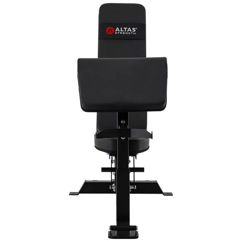 Front view of 3 In 1 Adjustable Weight Bench For Home Gym With Flat Incline Decline Press And Leg Developer Preacher Curl Attachment