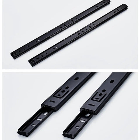 Heavy Duty Steel Ball Bearing Drawer Slides Pair Soft Close Kitchen Cabinet Hardware Zero Slam Overload Protection tough steel tracks