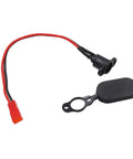 Electric Scooter Charging Port Cover With Silicone Sleeve And Connector Wire Durable Rainproof Protector Easy To Use Replacement Charging Port Accessory For Everyday Rides, featuring red and black wiring with silicone cover and connector