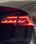 Knight Rider Led Tail Light Upgrade Kit For Model 3 And Model Y Plug And Play Rear Lamps In Flame Design bright LED tail light close-up