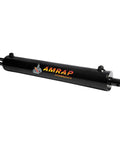 Heavy Duty 4x24 Hydraulic Log Splitter Cylinder With 4 Inch Bore And 24 Inch Stroke, 1.75 Inch Rod, black welded cylinder