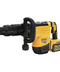 Badass 60V Max Cordless SDS Max Chipping Hammer Kit With Killer Impact Energy Active Vibration Control And Wireless Dust Extractor Sync, yellow and black.