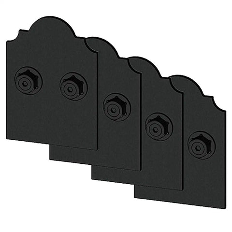 Black 6x6 Faux Post Base Plates for Outdoor Projects Corrosion Resistant Powder Coated Steel Includes One Per Pack