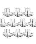 Soft PVC Corner Protectors For Desks And Sofas, 10 Pack shown in clear material for furniture edge protection