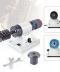 Heavy Duty Electric Leather Edge Burnishing Machine With Variable Speed Dial Up To 8000 Rpm and sturdy rosewood buffing bits.