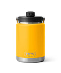 Yellow Rambler Half Gallon Jug With MagCap Vacuum Insulated Stainless Steel No Sweat Design Charcoal Finish