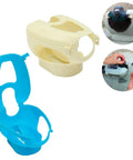 Racing Pigeon Holder With Thickened Carrier Support And Easy Mounting Bracket shown in cream and blue colors