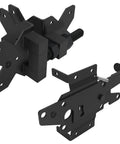 Heavy Duty Stainless Steel Gate Hinge And Latch Kit With Marine Grade Black Powder Coating showing latch and hinge components.