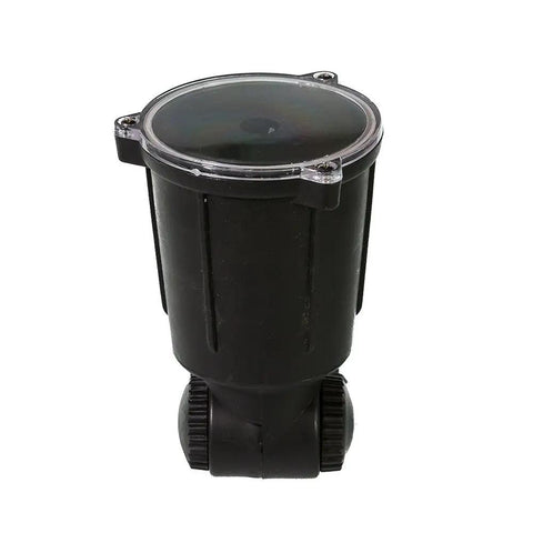 Close-up of the Batman Bat Signal Projector 14 Inch Officially Licensed Indoor Outdoor Light With CUL Adapter and 16-Foot Extension Cord.