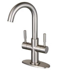 Concord Bar Faucet In Brushed Nickel, Easy Deck-Mount Single-Hole Install, Solid Brass Durability, Drip-Free Ceramic Disc