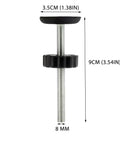 Badass M8 Spindle Rods Replacement Hardware Set For Pressure Mounted Baby And Pet Safety Gates Fits Like A Charm with black plastic head and threaded shaft.