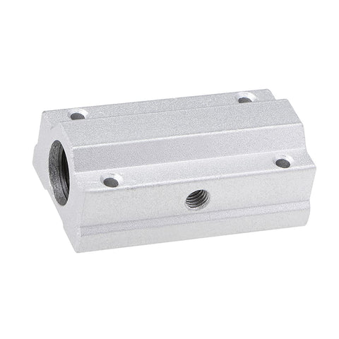 SCS8LUU 8mm Bore Linear Ball Bearing Slide Block Unit with aluminum housing, side view