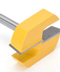 Yellow 8mm Shank Carbide Tipped Router Bit For Bottom Cleaning And Slab Flattening, 57x40x15mm Size, YG6 Alloy Cutter Head