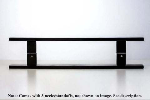 60 Inch Long Modern Matte Black Stainless Steel Door Handles And Front Door Pulls, flat rectangle bar design.