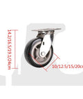 Heavy Duty 304 Stainless Steel Caster Wheels with Thick Rust Proof Flat Mounting Plates, size 14.2cm, ideal for DIY cart projects.