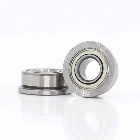 Top Notch F684 ZZ Flanged Ball Bearings 4X9X4mm ABEC-1 Quality Set Of Ten showing two robust sealed bearings.