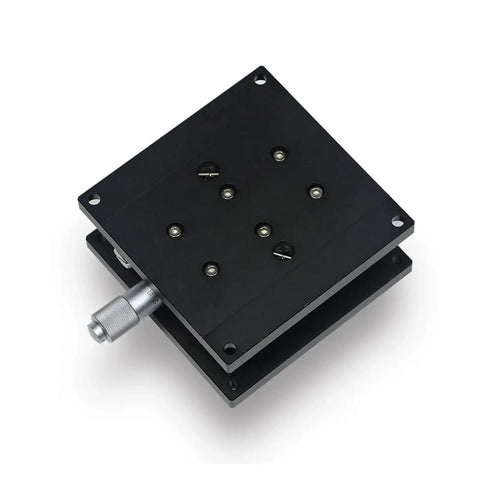 Motorized Rotary Positioning Stage With Z Axis Lifting Table And Horizontal Lift LJZ90 top view showing fine tuning mechanism
