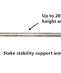 Go To Campfire Grill For Outdoors Lovers with 10-inch stake, 28-inch height adjustment, stability arm, for camping and grilling