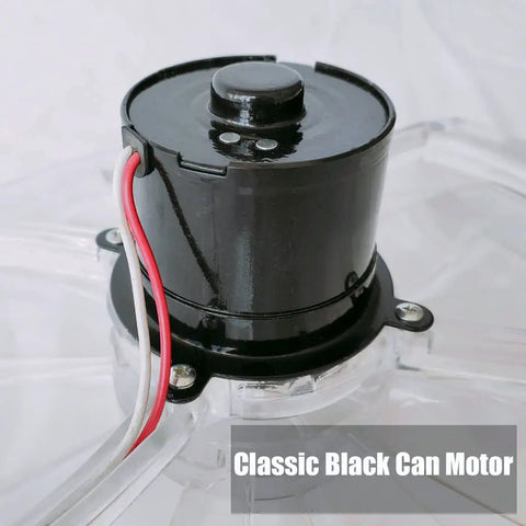 Beef Up Your RV Vent With This 12 Inch Fan Blade And Screen 1200 CFM High Airflow Motor Assembly For Quiet Roof Vent Repair Replacement Kit Fits Most Standard RV Fans Easy Install classic black motor close-up