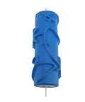 Premium Pattern Paint Roller With Soft Rubber Head For Walls And Ceilings Delivers Gorgeous Decorative Textures, blue rubber head with relief pattern.