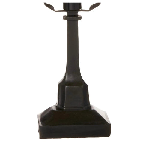 Durable base of Nouveau Tiffany Style Mini Table Lamp With Real Stained Glass 84 Glass Cuts Multicolor Moroccan Amber Glow