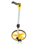 FILFEEL Mechanical Measuring Wheel – 9999.9m Folding Distance Measure with yellow grip and aluminum pole for precise measuring.