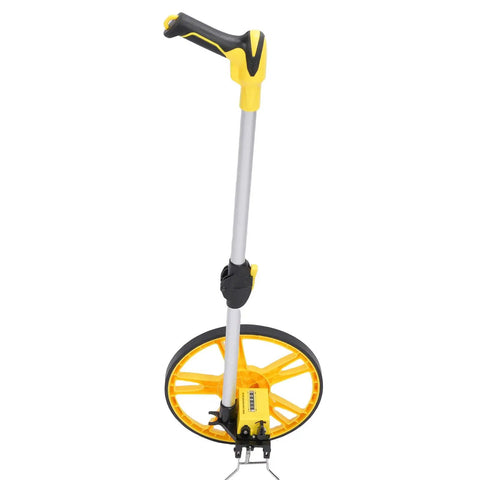 WALFRONT Mechanical Measuring Wheel 9999.9m 0.5% Metric Folding showing handle and wheel design for accurate distance measurement.