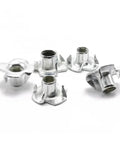 Four Claw T Nuts 20Pcs Zinc Plated M2 Blind Insert Tee Nut For Wood Furniture And Speaker Enclosures Beefy Rock Solid Pronged