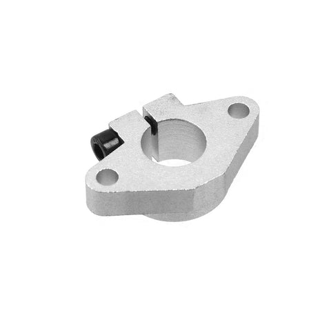 Four Pack SHF16 Linear Motion Rail Supports for 16mm Diameter Guides with Mounting Brackets, close-up view, made of bearing steel.