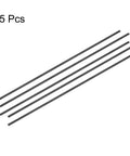 5-piece set of Go-To Ultra Lightweight Carbon Fiber Strips 1x3mm 400mm Pultruded For Kites And RC Aircraft, shown in parallel.
