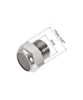 Stainless Steel Exhaust Muffler Set For Pneumatic Systems, G1 Quarter Male Thread Flat Silencer With Strainer, 17mm length view