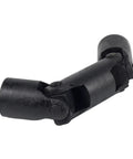 Precision Crafted Three Section Cross Universal Joint Coupling Heavy Duty Power Transfer for 14 to 22mm shafts, black metal construction.