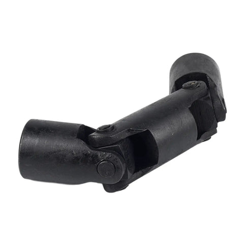 Precision Crafted Three Section Cross Universal Joint Coupling Heavy Duty Power Transfer for 14 to 22mm shafts, black metal construction.