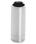 Three Eighth Inch Drive Six Point Socket 17mm With Recessed Edges For Less Fastener Rounding And Chrome Vanadium Alloy Steel