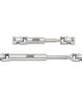Stainless Steel Driveshafts For 1/18 RC TRX4M High Trail K10 F150, Scale Joint Design With D Shaped And Rounded Rectangle Holes For Tight Connection
