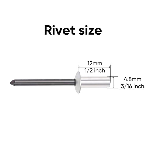 Top Shelf 120 Pack 3/16 X 1/2 Inch Closed End Aluminum Pop Rivets With Steel Mandrel For Watertight Marine Auto Fixes Guaranteeing A No Fuss Slick Setup Today