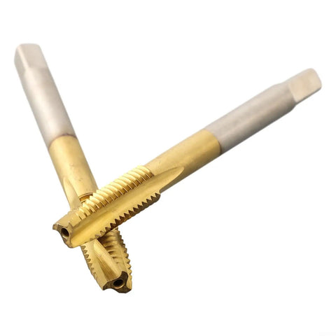 Top Quality M12 Metric Thread Tap 2 Pack HSS Coated Straight Flute For Steel Aluminum Brass Hand Threading Tool Kit For Repair Jobs And Professional Use, two taps